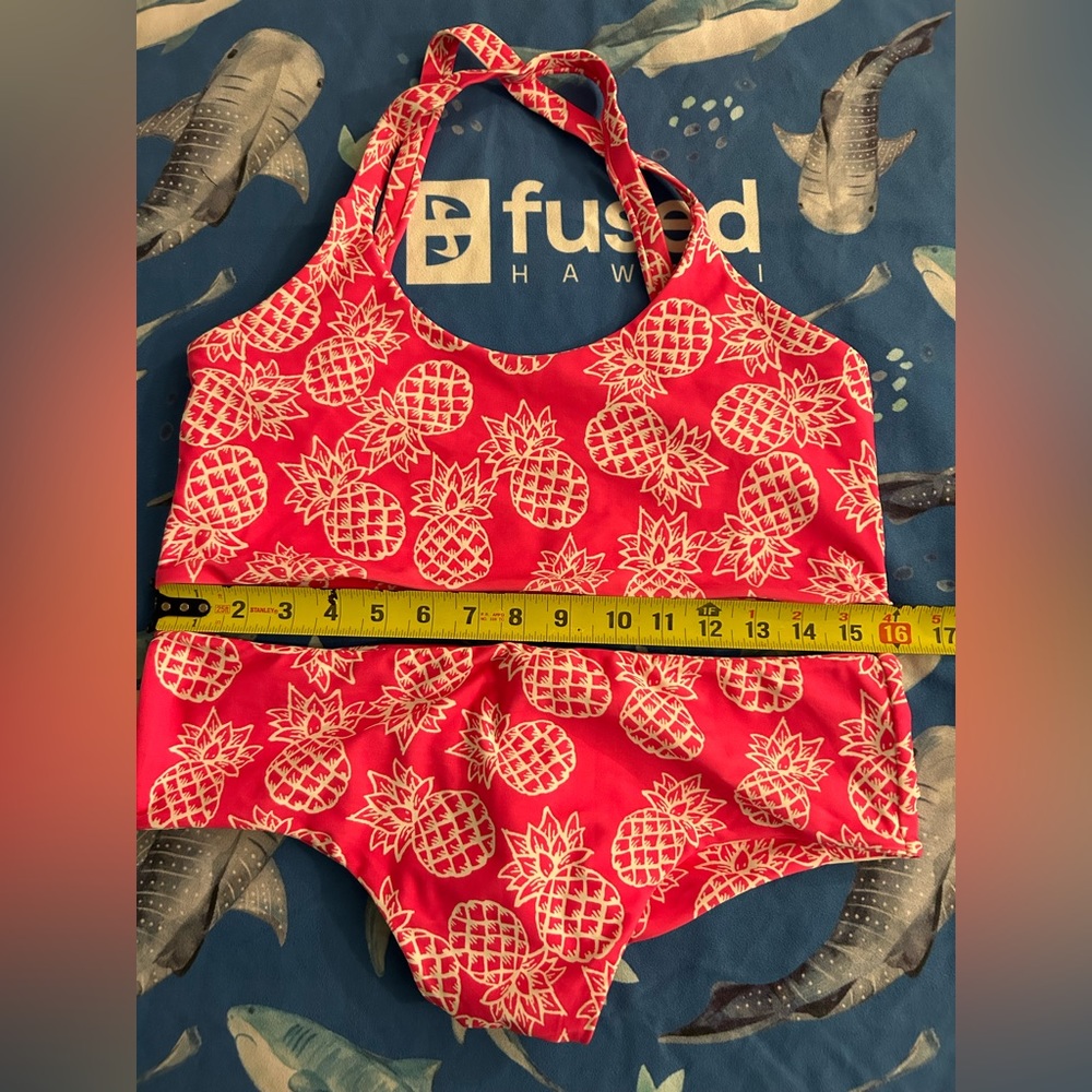 Coral Pineapple Bikini Set Fused